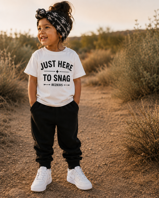 Just Here To Snag Kids Tee