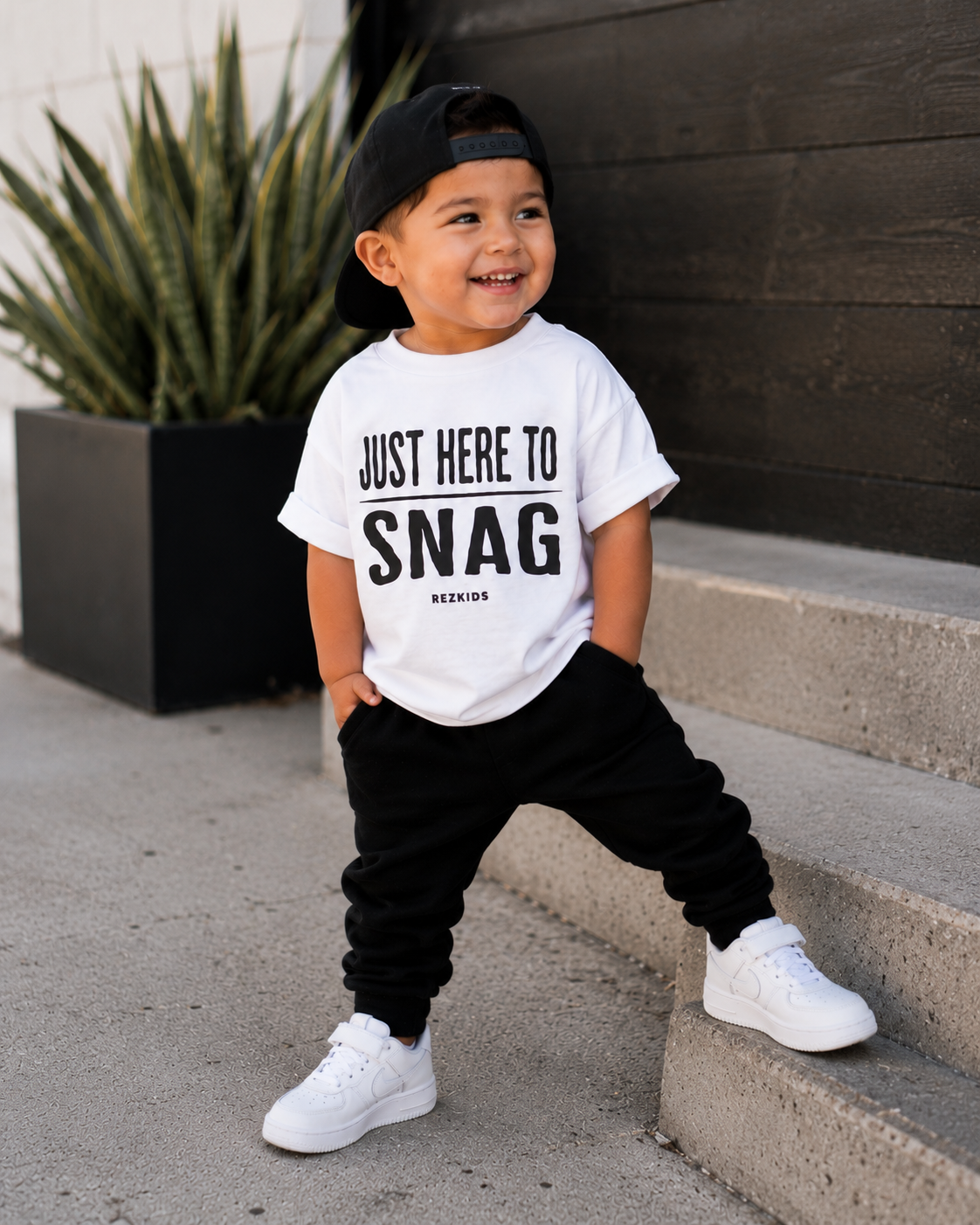 Just Here To Snag Kids Tee