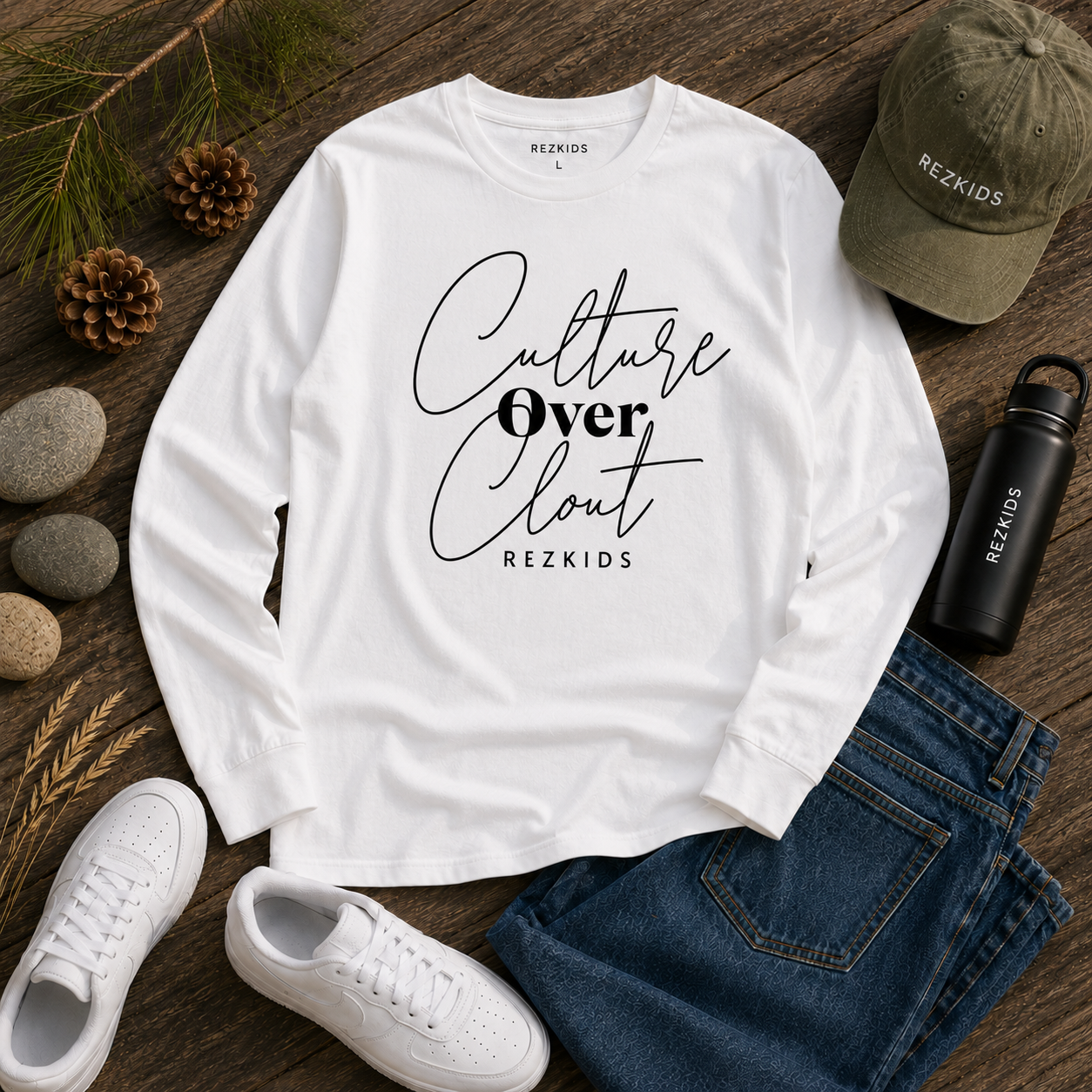 Culture Over Clout Youth Long Sleeve Tee