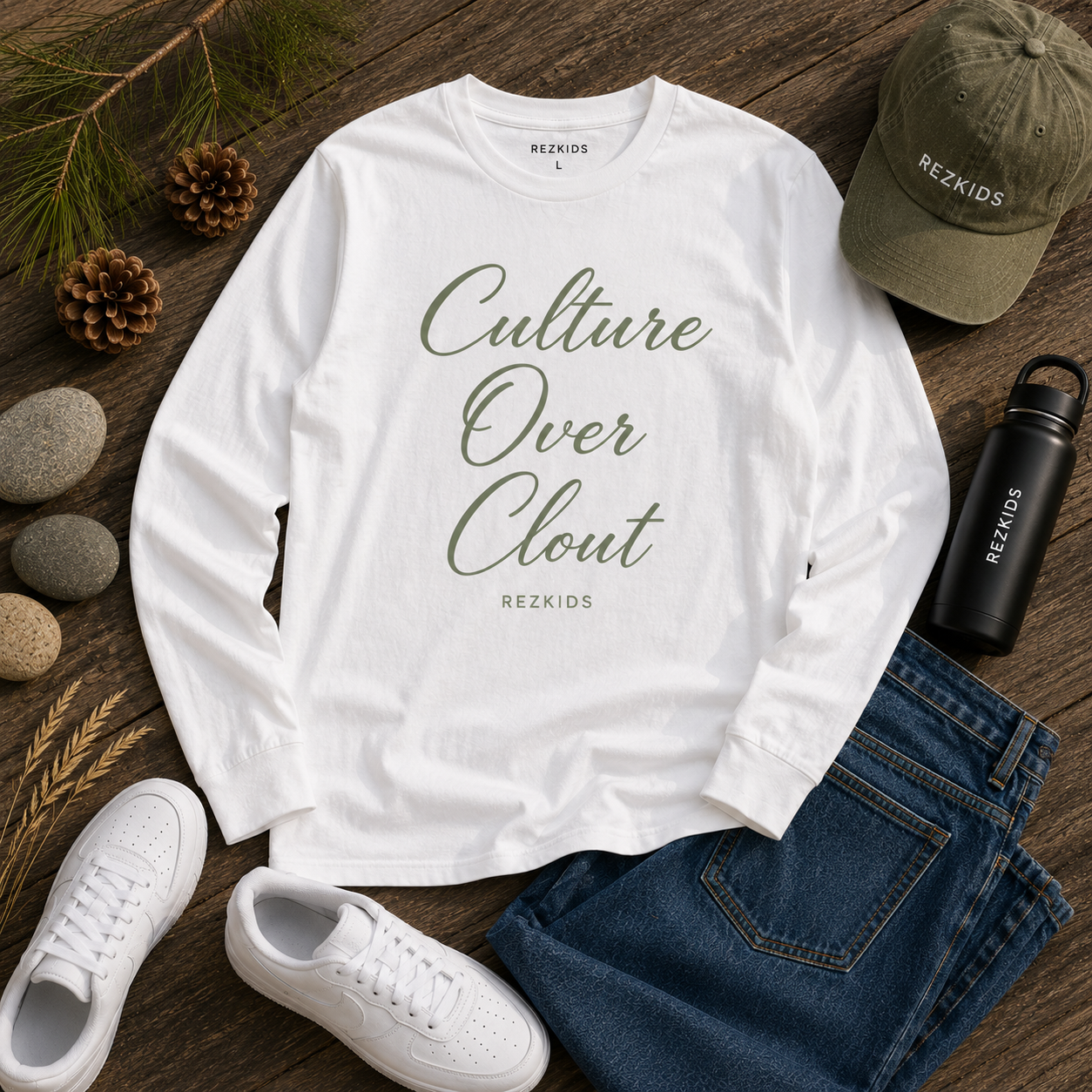 Culture Over Clout Youth Long Sleeve Tee