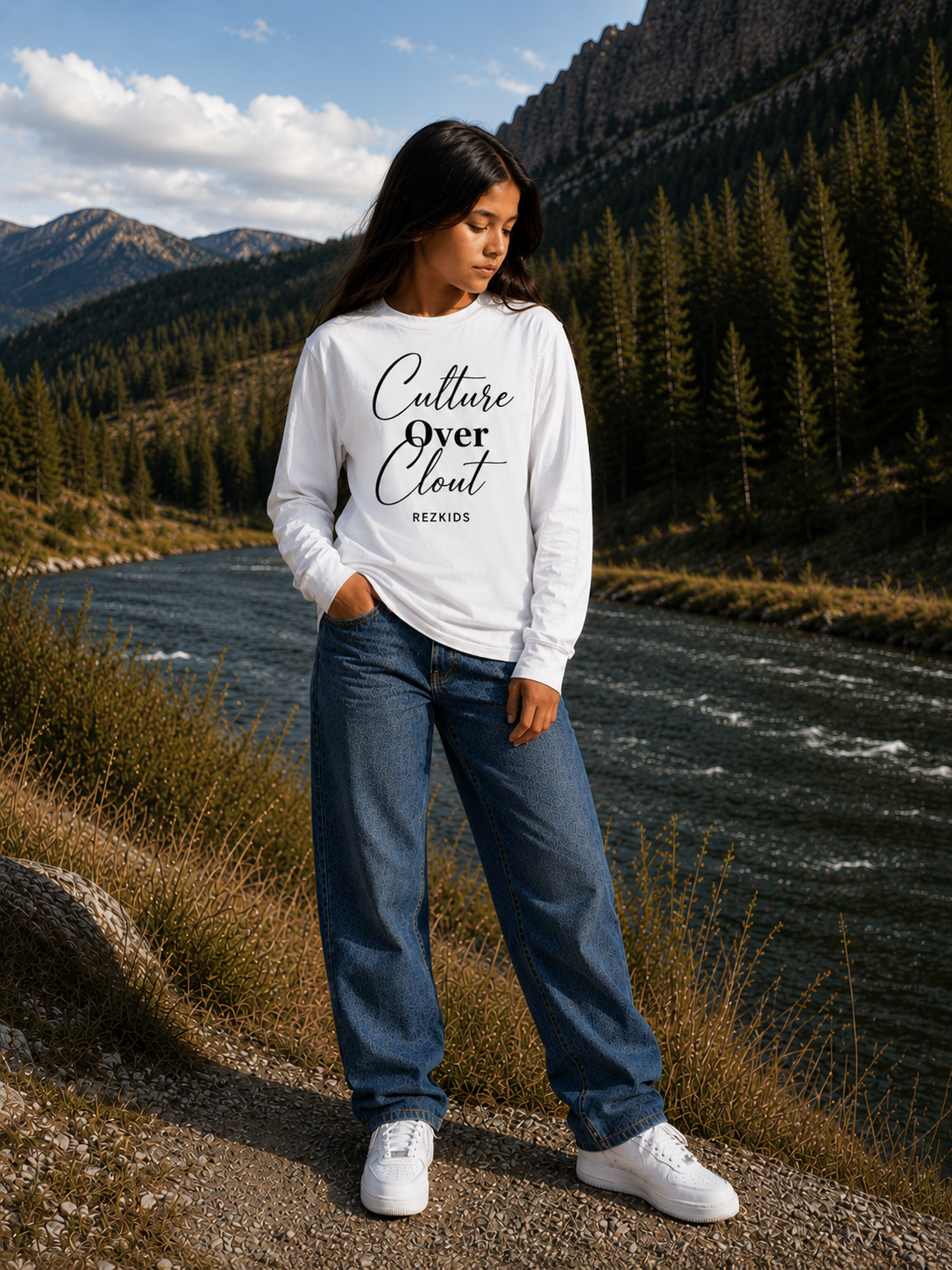 Culture Over Clout Youth Long Sleeve Tee
