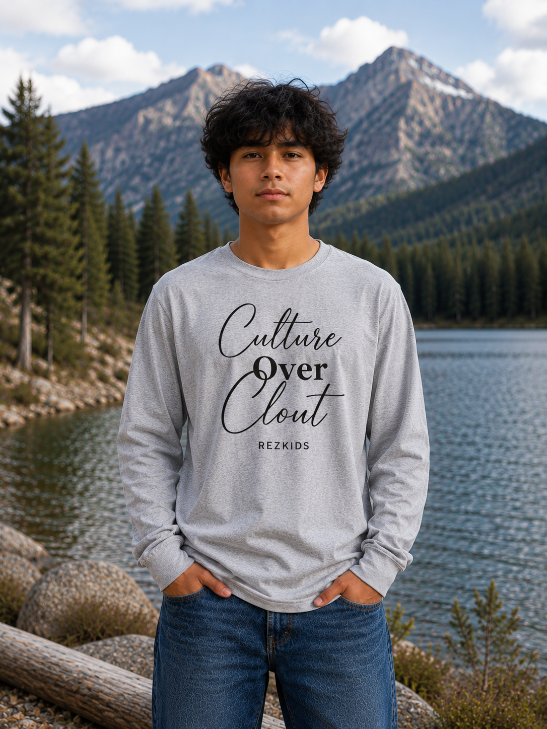 Culture Over Clout Youth Long Sleeve Tee
