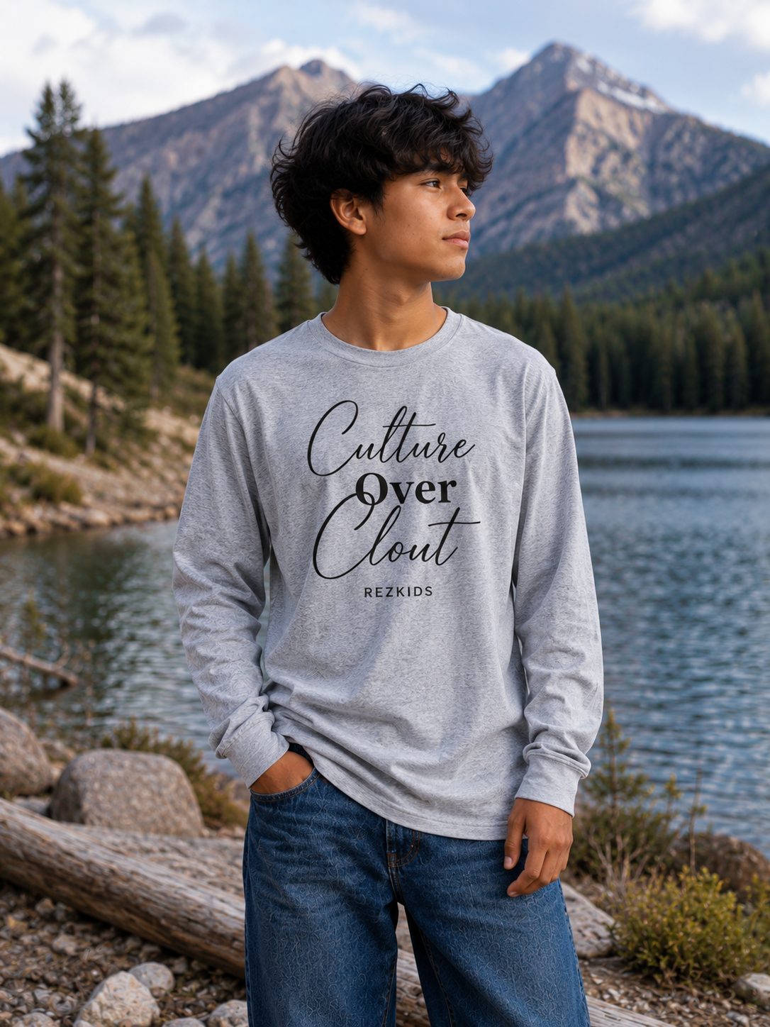 Culture Over Clout Youth Long Sleeve Tee