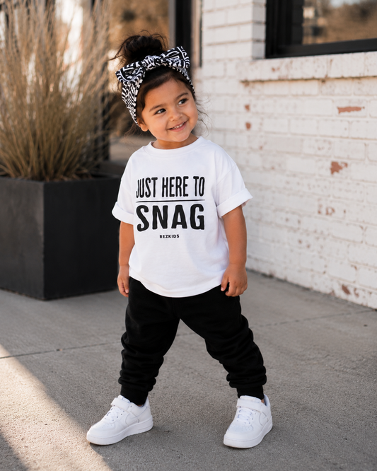 Just Here To Snag Kids Tee